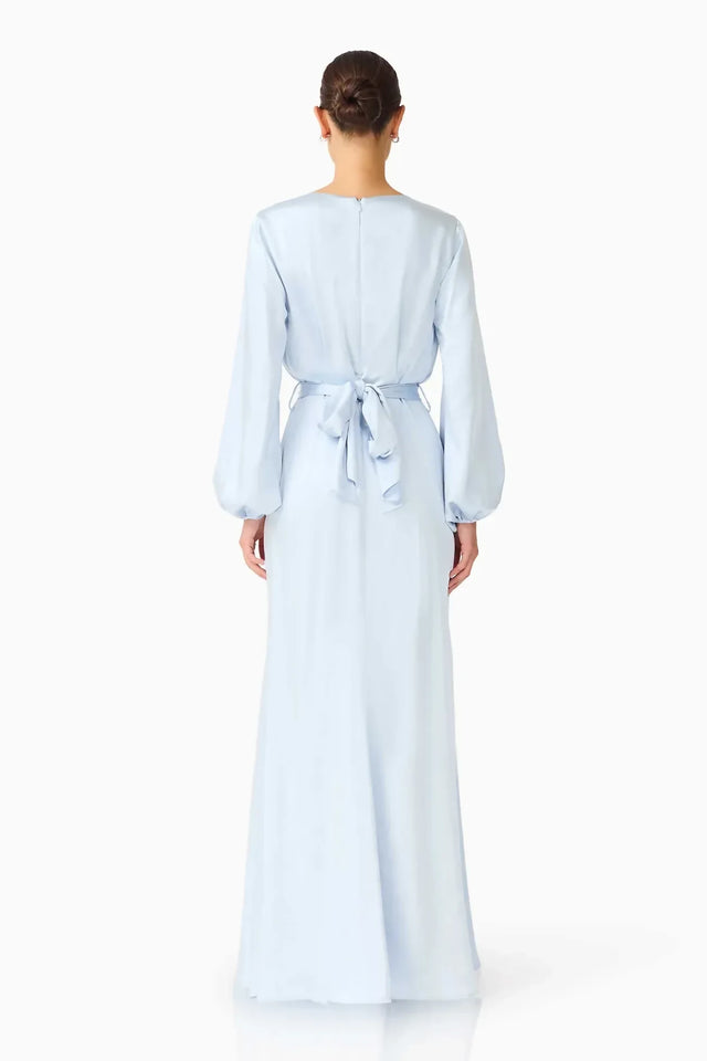 Elliatt Kai Long Sleeve Maxi Dress - Pale Blue