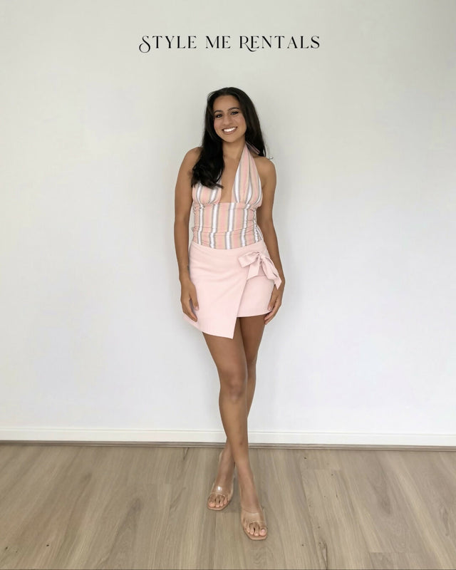 Benni Tiano Mini Dress Pink Stripe