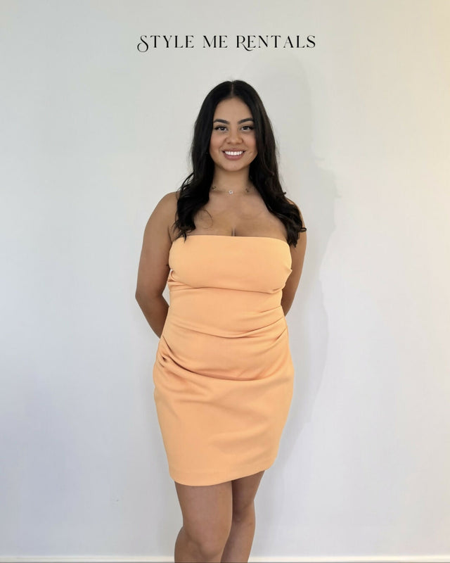 Misha Alston Crepe Mini Dress Tangerine
