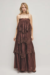 AJE Ophelia Lace Gown - Chocolate view 1