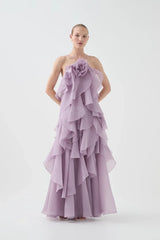 AJE Pandorea Layered Maxi Dress - Lilac view 1