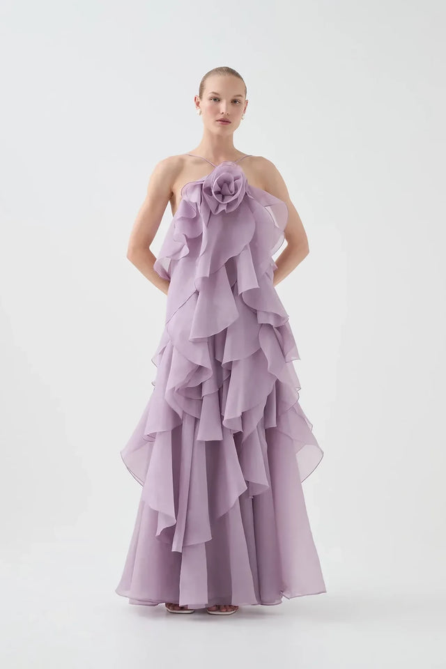 AJE Pandorea Layered Maxi Dress - Lilac