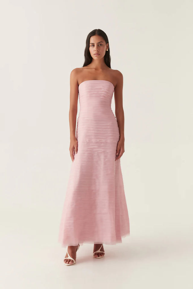 AJE Soundscape Maxi Dress // Size 8 // Chalk Pink