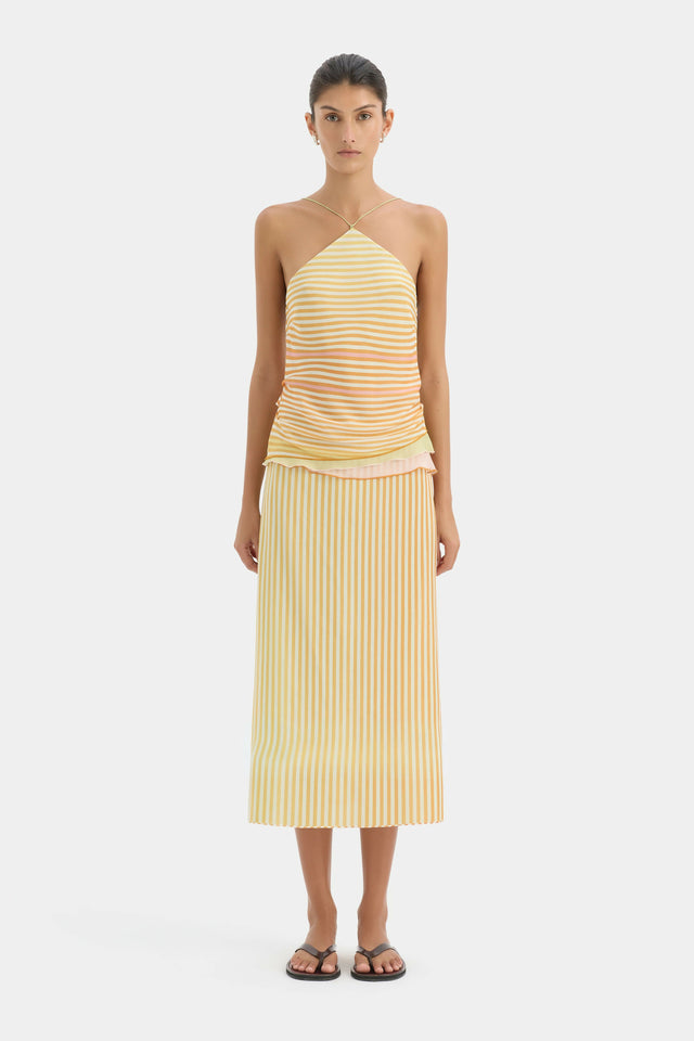 Sir the Label Calypso Midi Set in Striped Sorbet