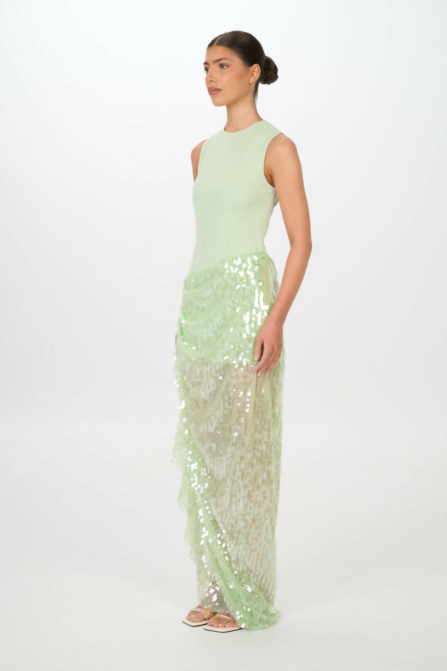 Jefre Sei Zoi Gown Green