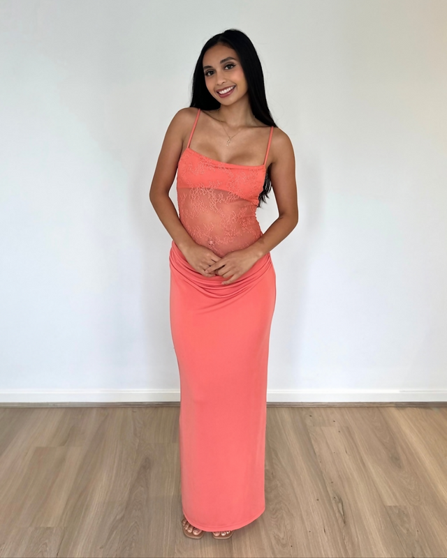 Benni Stefania Maxi Dress Grapefruit
