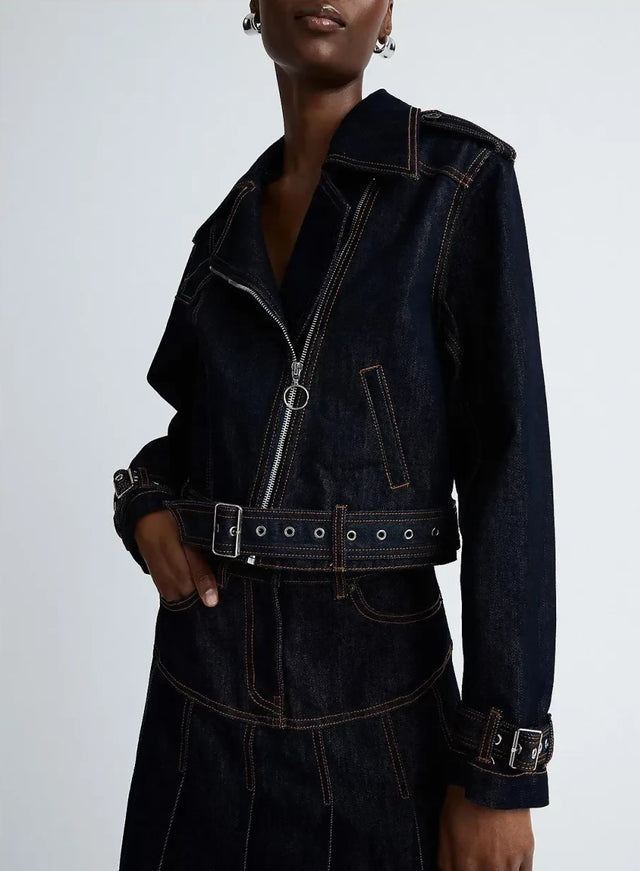 ANNA QUAN Phoenix Jacket Dark Indigo Denim