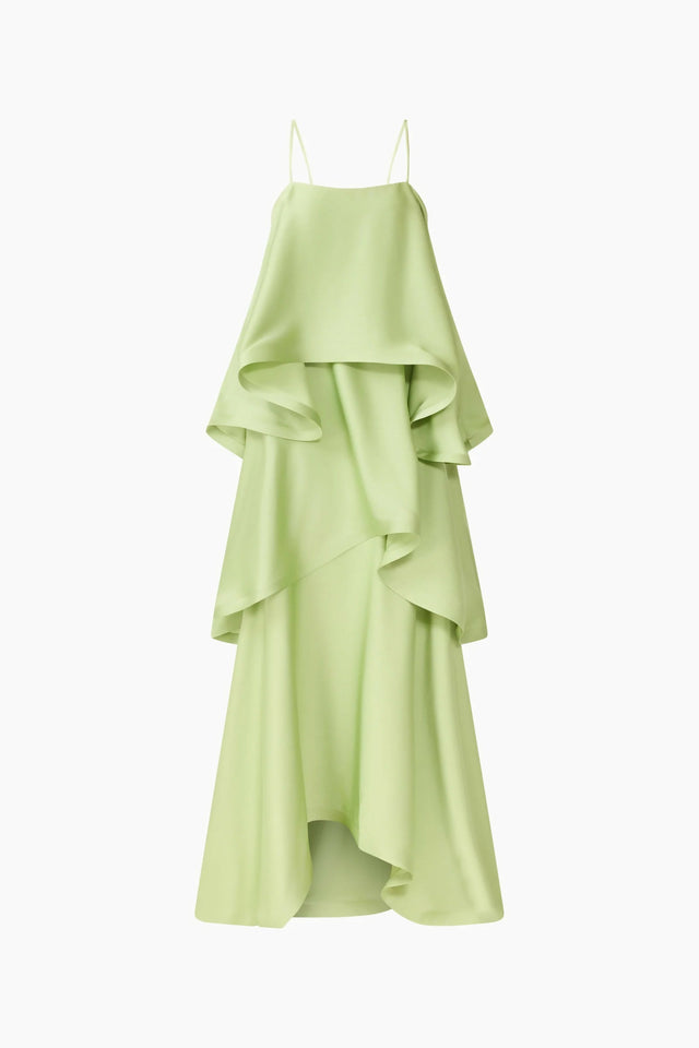 Elliatt Tilly Tiered Maxi Dress in Sage Green