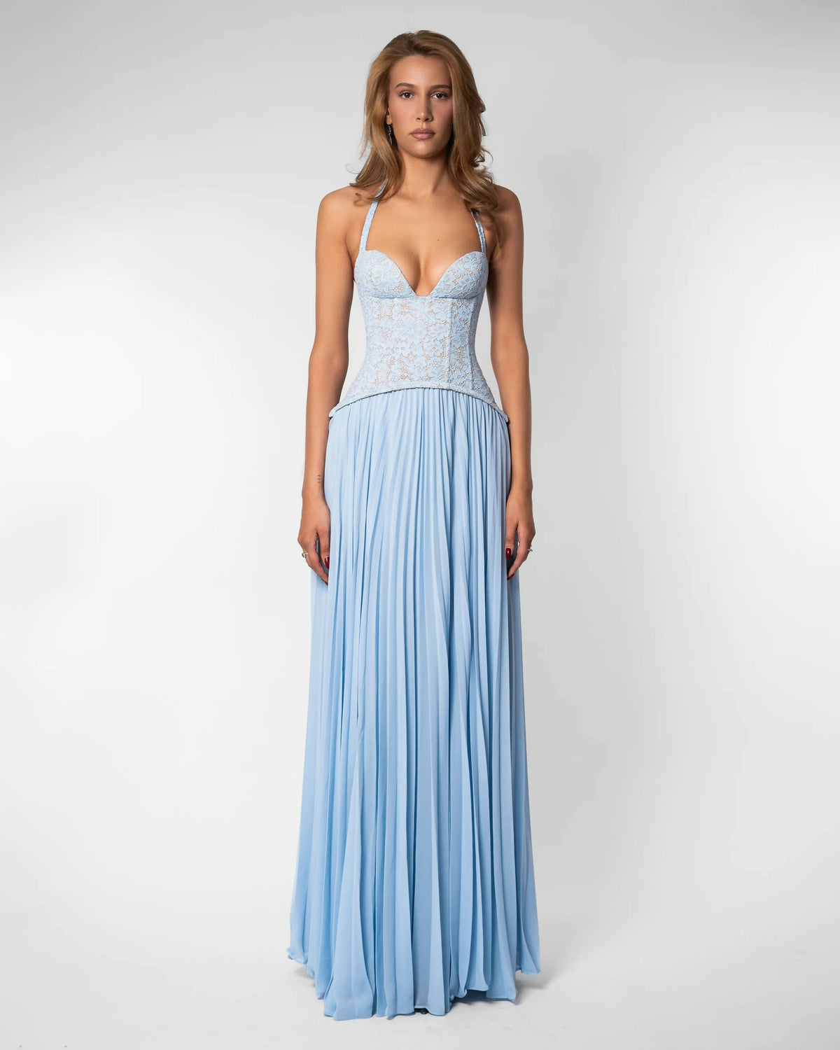 Fenity Gaia Dress Blue Size 8 – designer dress hire