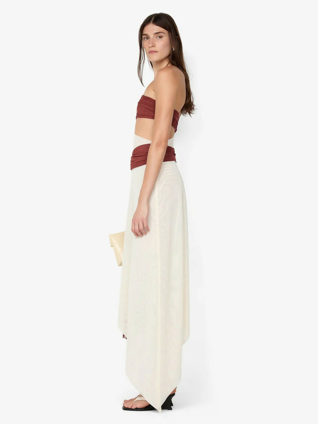 Bec & Bridge Ayla Strapless Dress Butter Cream