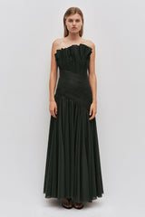 Aje Aquiline Gown in Hunter Green view 1
