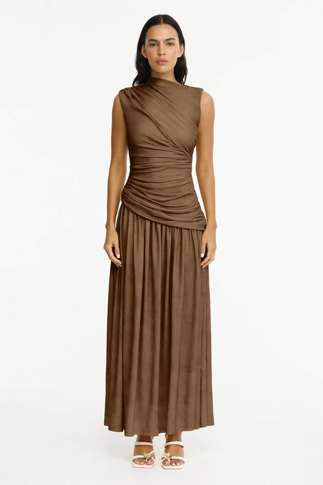 Acler Deanhill Maxi Dress Sepia