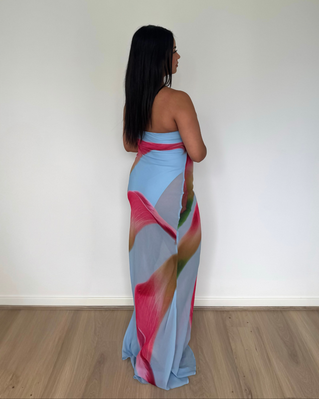 HNTR the Label Alessia Maxi Dress Calla Print
