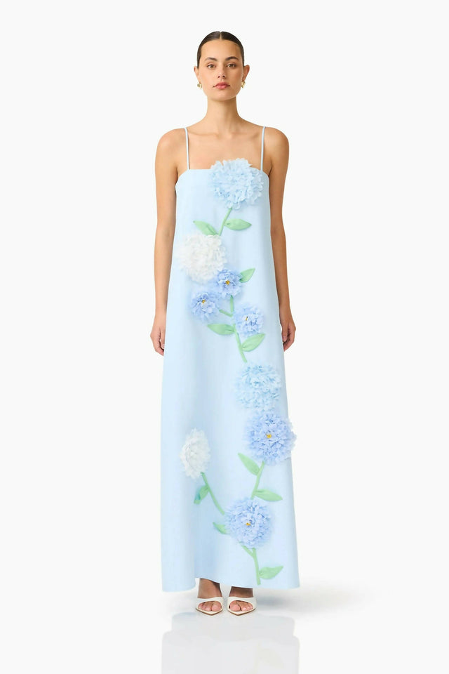 Elliatt Buttercup Maxi Dress - Blue Size 8,10