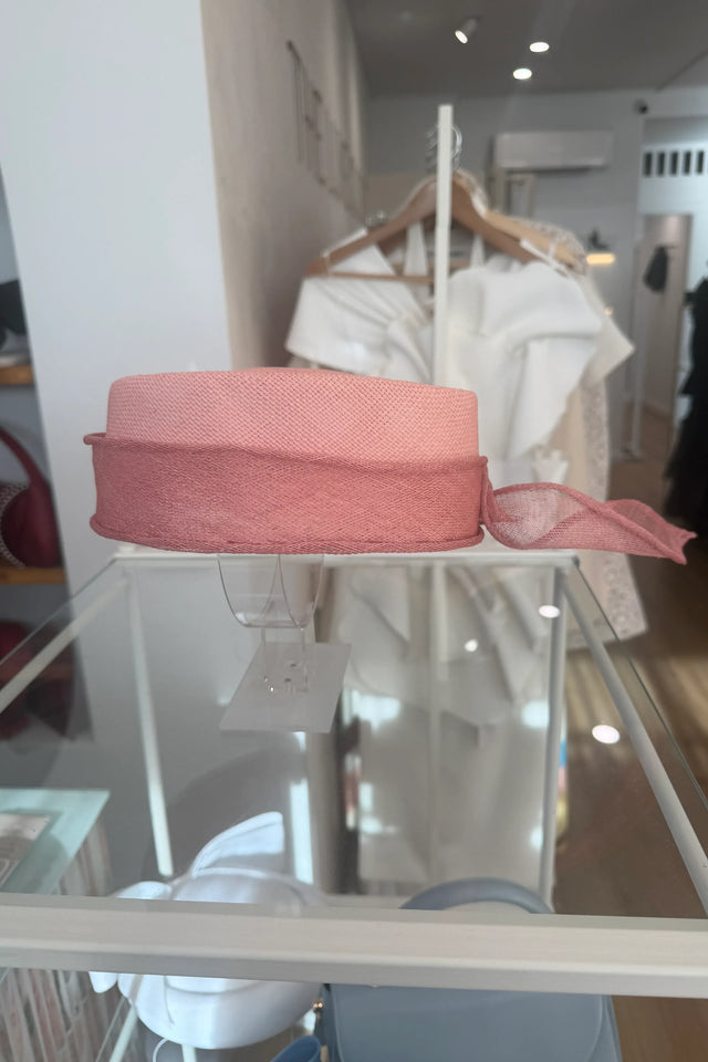 EZARAJ Straw Pillbox - Pink