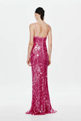 MISHA The Sapphire Sequin Dress - Fuchsia view 3