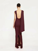Effie Kats Audrey Gown - Wine Size 6 view 3