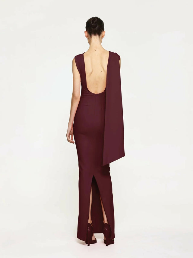 Effie Kats Audrey Gown - Wine Size 6