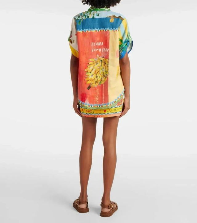 Alemais All Aboard Linen Shirt and Skirt Set