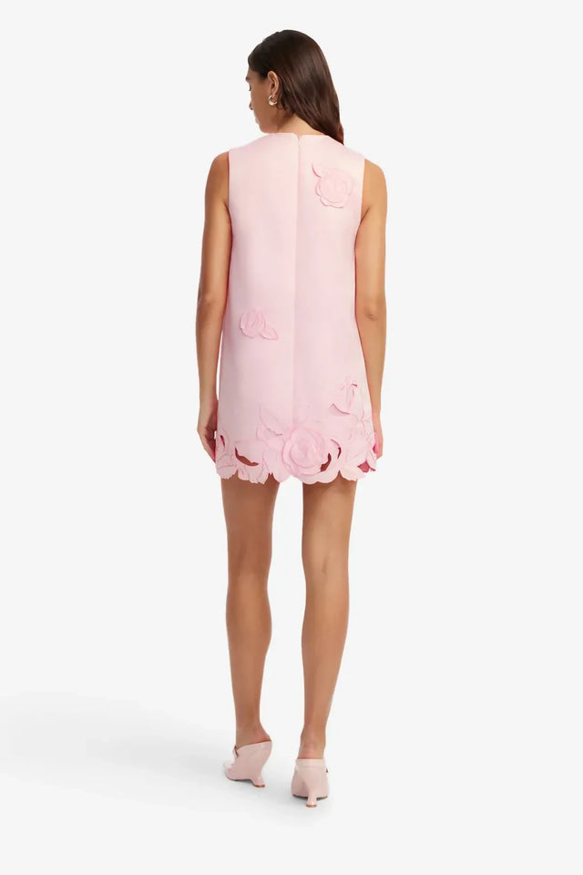 Leo Lin Yvonne Appliqué Mini Dress - Blush Pink