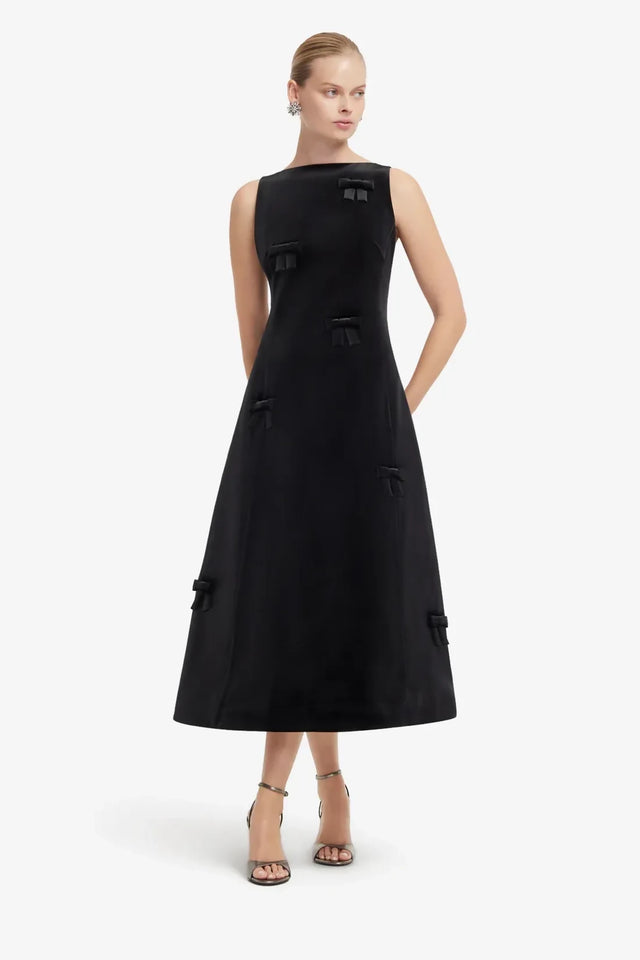 Leo Lin Cleo Velvet Sleeveless Midi Dress