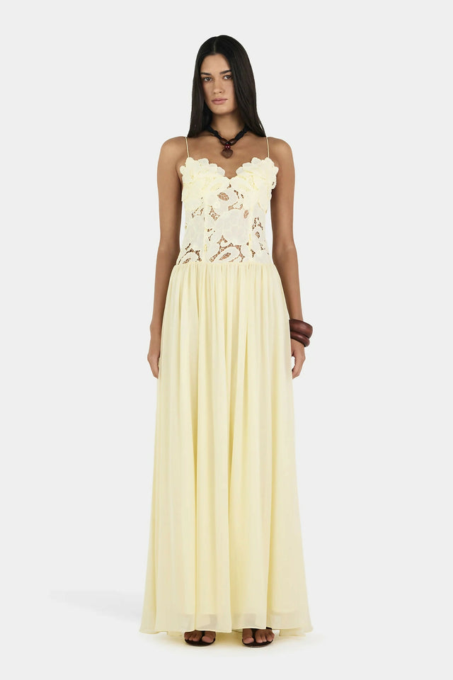 Hansel and Gretel Stephanie Maxi Dress Yellow Size 6,8