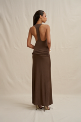 By Johnny Vienna Racerback Dress - Brown view 3