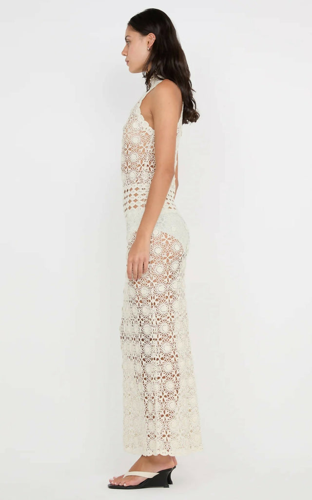 Bec & Bridge Ania Halter Maxi Dress Ivory White Size XS/S & S/M