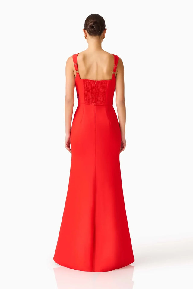 Elliatt Fleurisca Embroidered Gown - Scarlet Red