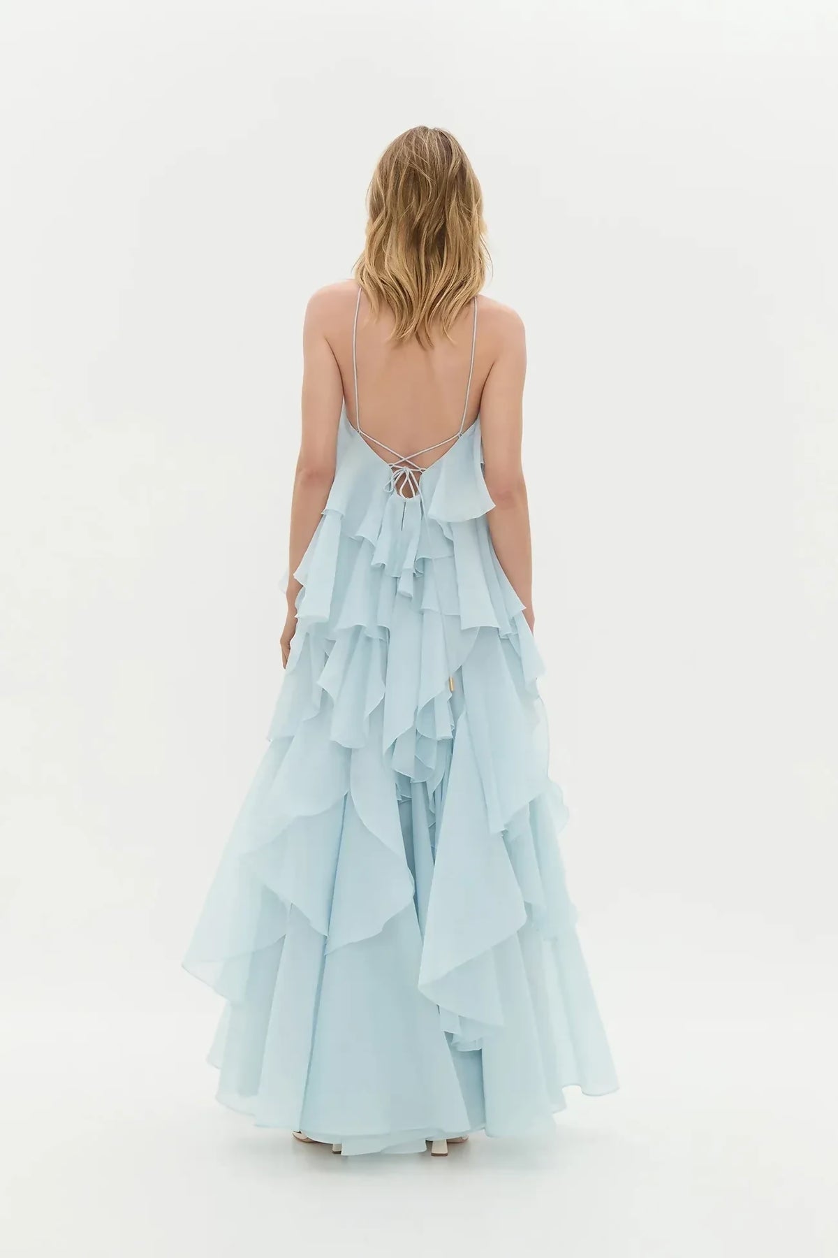 AJE Pandorea Layered Maxi Dress - Silver Blue – view 3