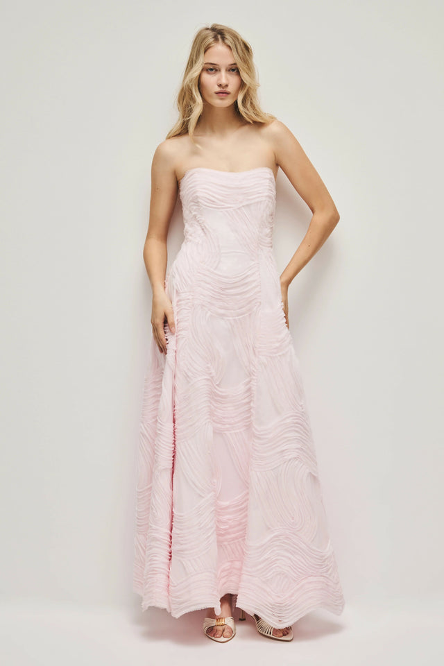 Aje Wave Gown in Pastel Pink