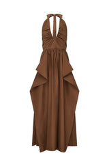 Manning Cartell Provence Halter Gown in Cognac view 2