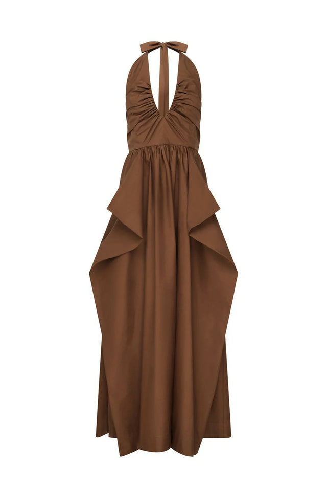 Manning Cartell Provence Halter Gown in Cognac
