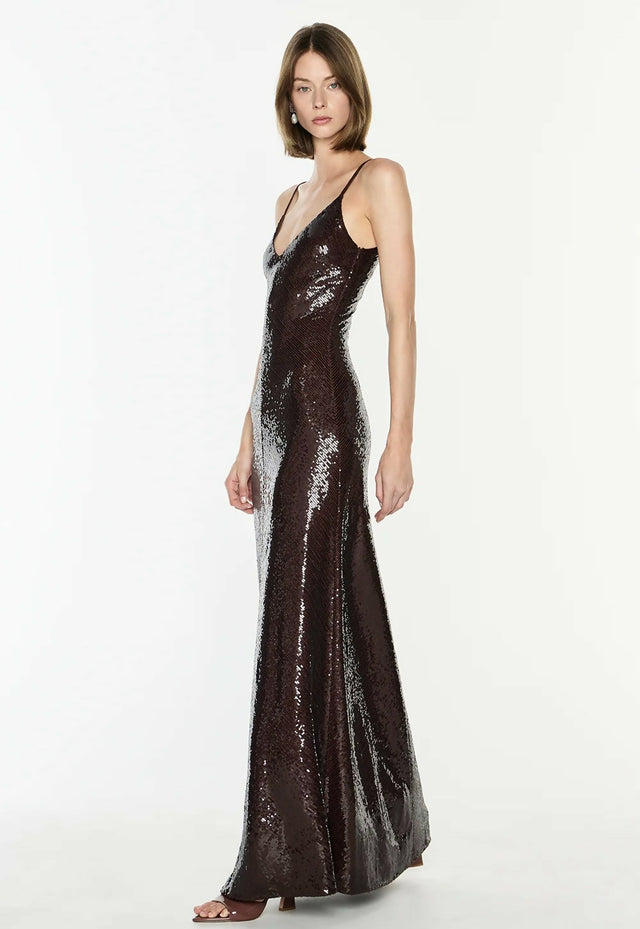 Manning Cartell Dream Maker Slip Maxi Dress Espresso Brown Size 6