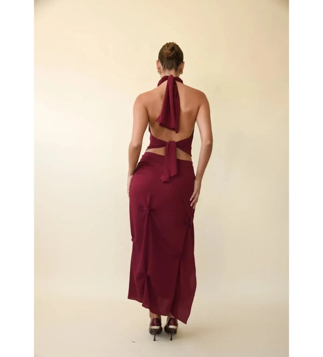 Koster Kulture Marbella Halter Top and Midi Skirt Set