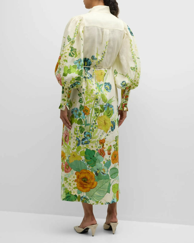 Alemais Constance Midi Shirtdress Floral Size 14