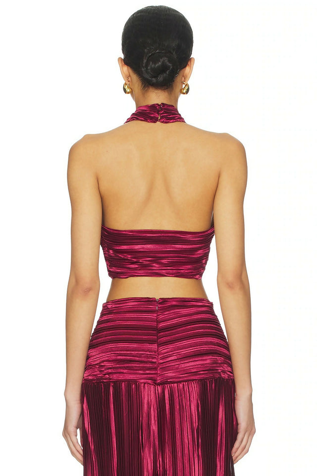 Sonya Moda Gia Plisse Set - Wine