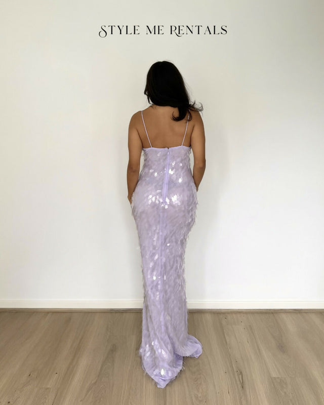 Misha Sapphire Sequin Maxi Dress Lilac