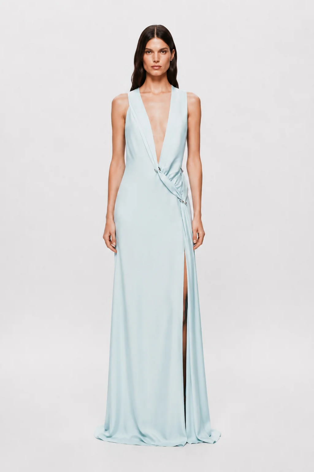 Misha Harlow Maxi Dress Ice Blue Size S / AU 8 – designer dress hire