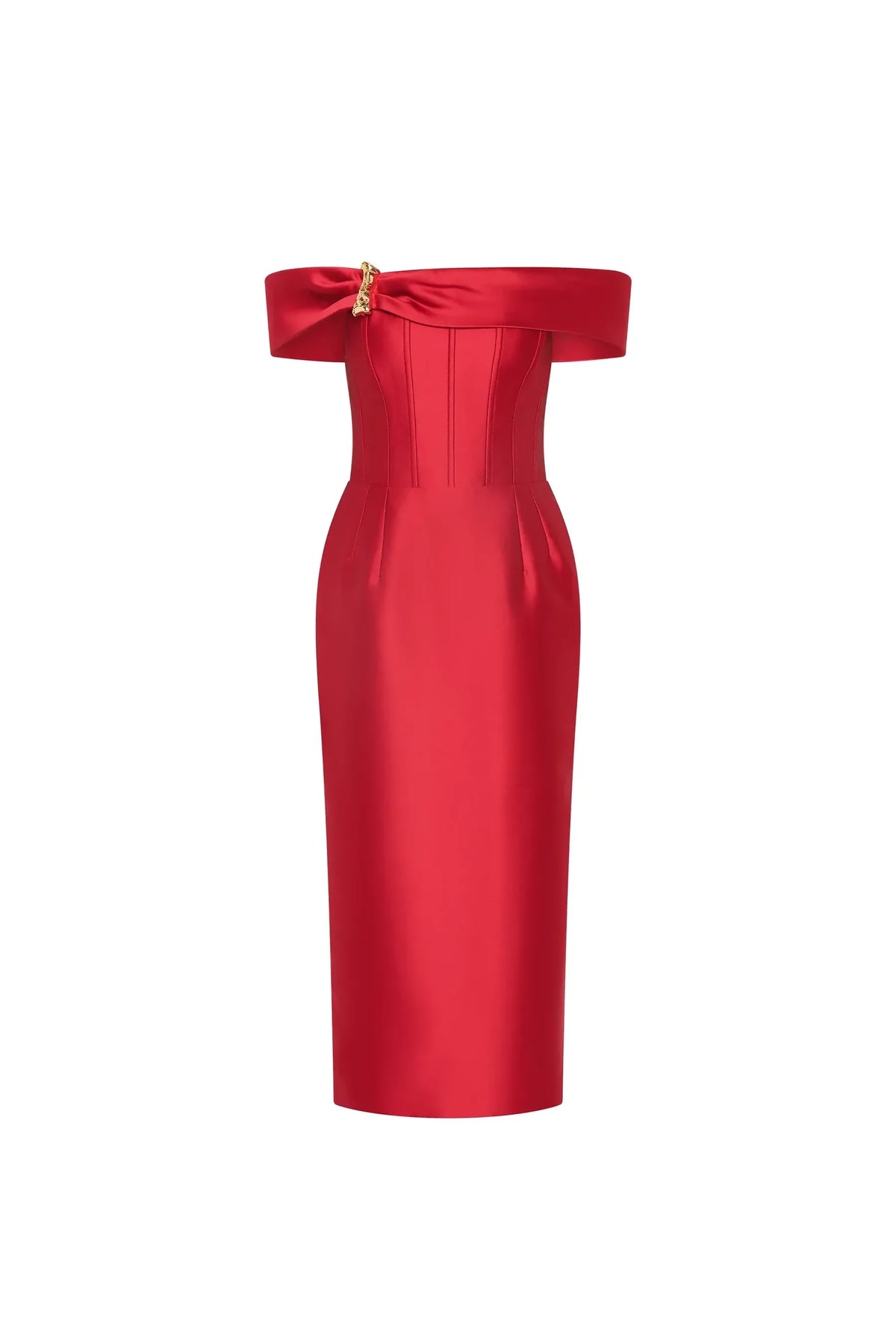 Rebecca Vallance Esmeralda Midi Dress - Red – view 2