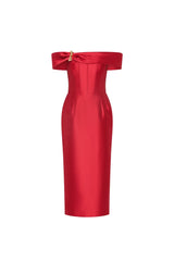 Rebecca Vallance Esmeralda Midi Dress - Red view 2