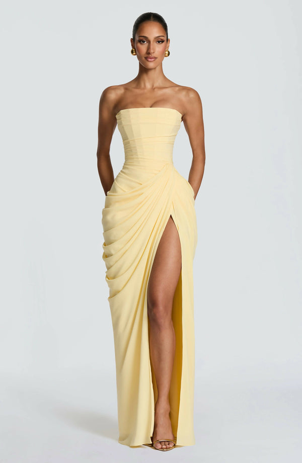 Babyboo Cyra Maxi Dress Lemon Size 8, 10
