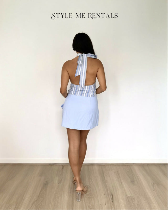 Benni Tiano Mini Dress Blue Stripe