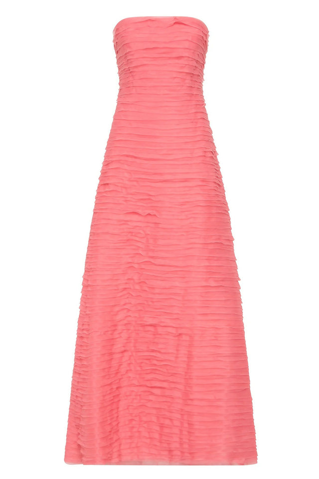 AJE Soundscape Maxi Dress In Guava Pink