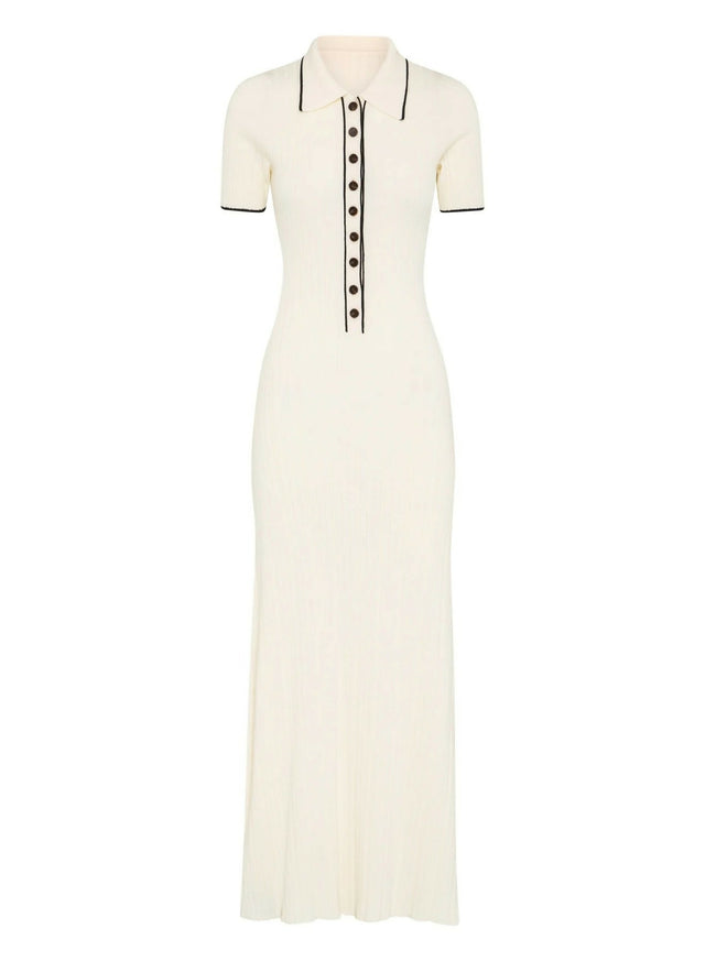 Anna Quan Laurel Penelope Midi Silence Pepper Dress White