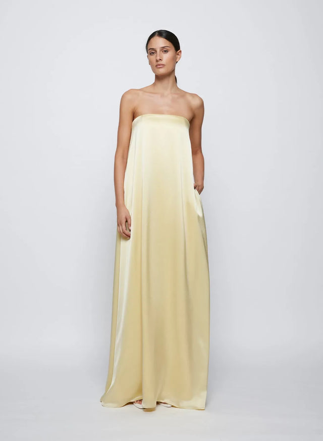 Anna Quan Delfina Maxi Dress Champagne Lemon