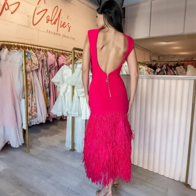 Aje Raffia Rushes Dress
