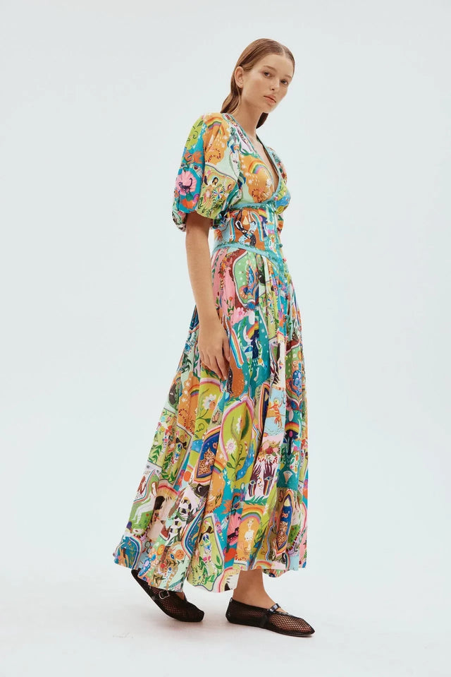 Alemais Evergreen Midi Dress Multi