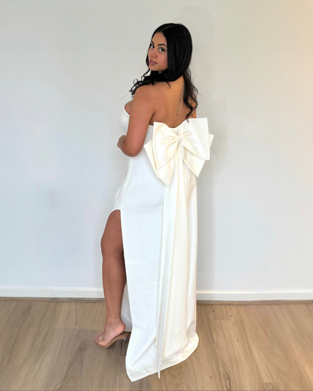 Bianca and Bridgett Willow Midi Dress White