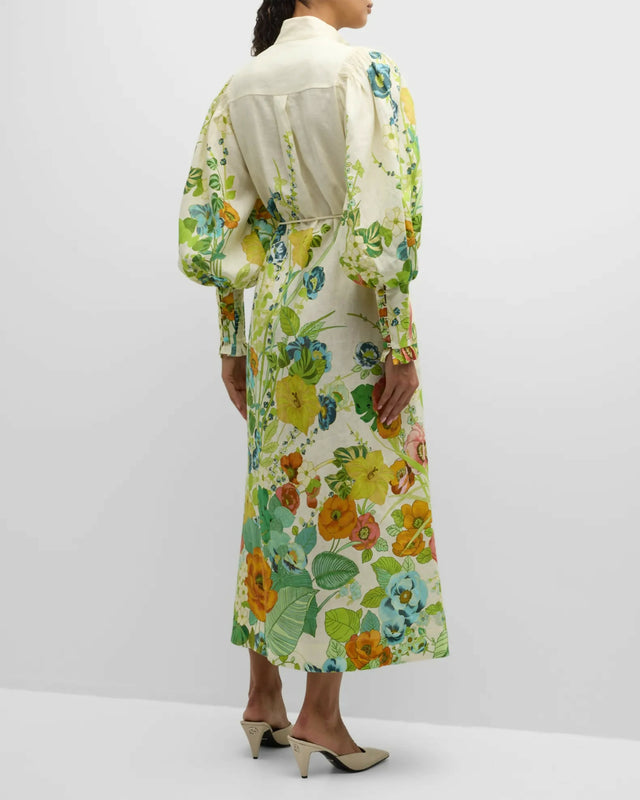 Alemais Constance Midi Shirtdress Floral Size 14